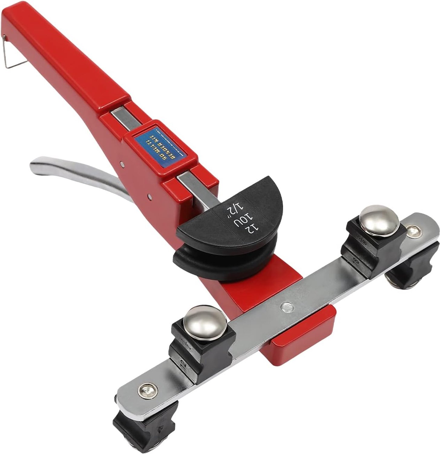 Buigmachine, handmatige buisbuigmachine, tot 90 graden, handbuisbuiger, set met 7 buigkoppen en 2 houders, buisbuiggereedschap voor 6-22 mm buis