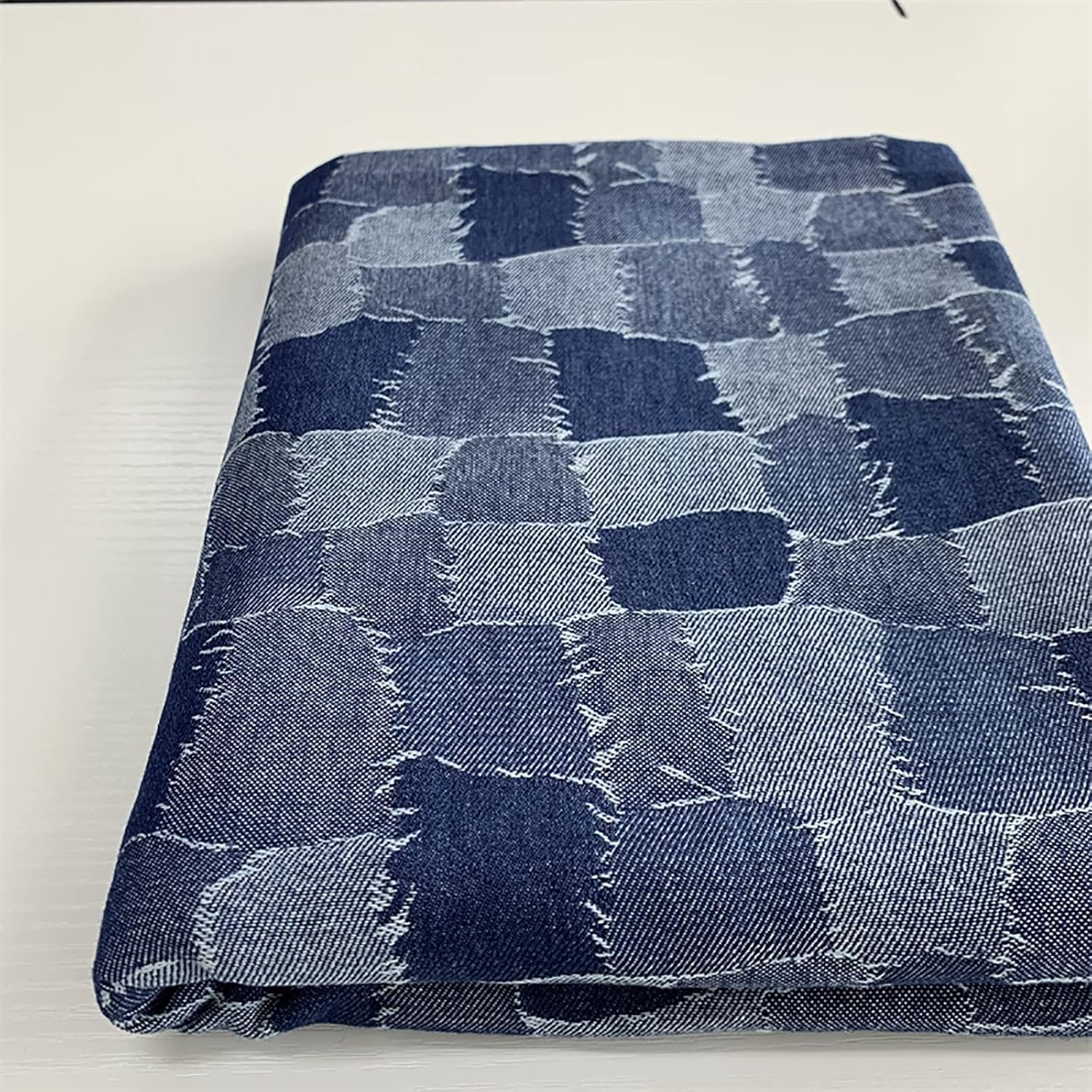 Mooie denim stof puur katoen gewassen denim stof per meter Geen bommen Patch rooster Denim Stof voor naaien Jeans Dressmaking T-Shirt Patchwork Kleding 170 cm breed (kleur: medium blauw)
