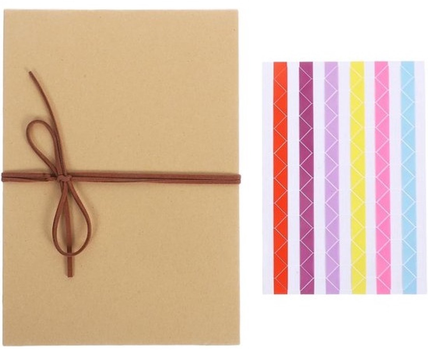 DIY fotoalbum - Kraftpapier - Harmonicastijl - Zwart - 36 pagina's