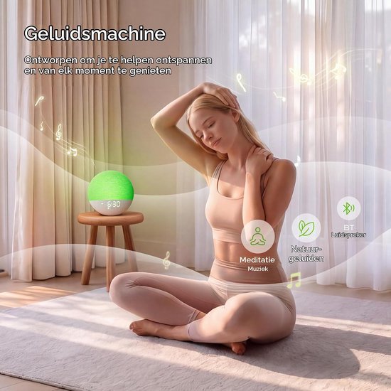 Dreamegg Sunrise 2 daglichtwekker met favoriete knop, White Noise Machine — afbeelding 4