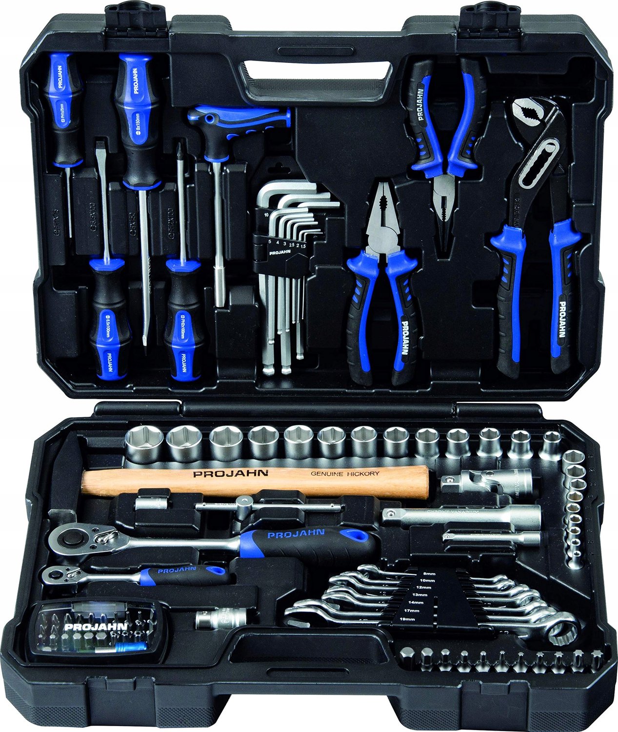 Projahn Proficraft Gereedschapskist 98 Delen, 1/4" + 1/2" Ratel