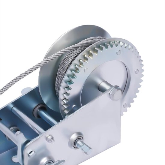 Handmatige kabellier voor het vastbinden, sterke trekkracht tot 1588 kg, met metalen kabel voor het trekken van bijvoorbeeld auto's, aanhangers — afbeelding 5