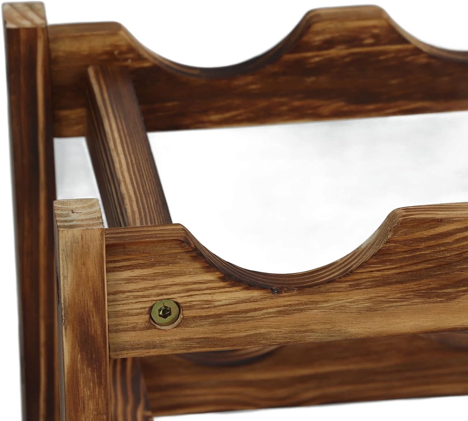 Houten Wijnrek Grenen Grote Capaciteit Flessenorganizer (3 lagen