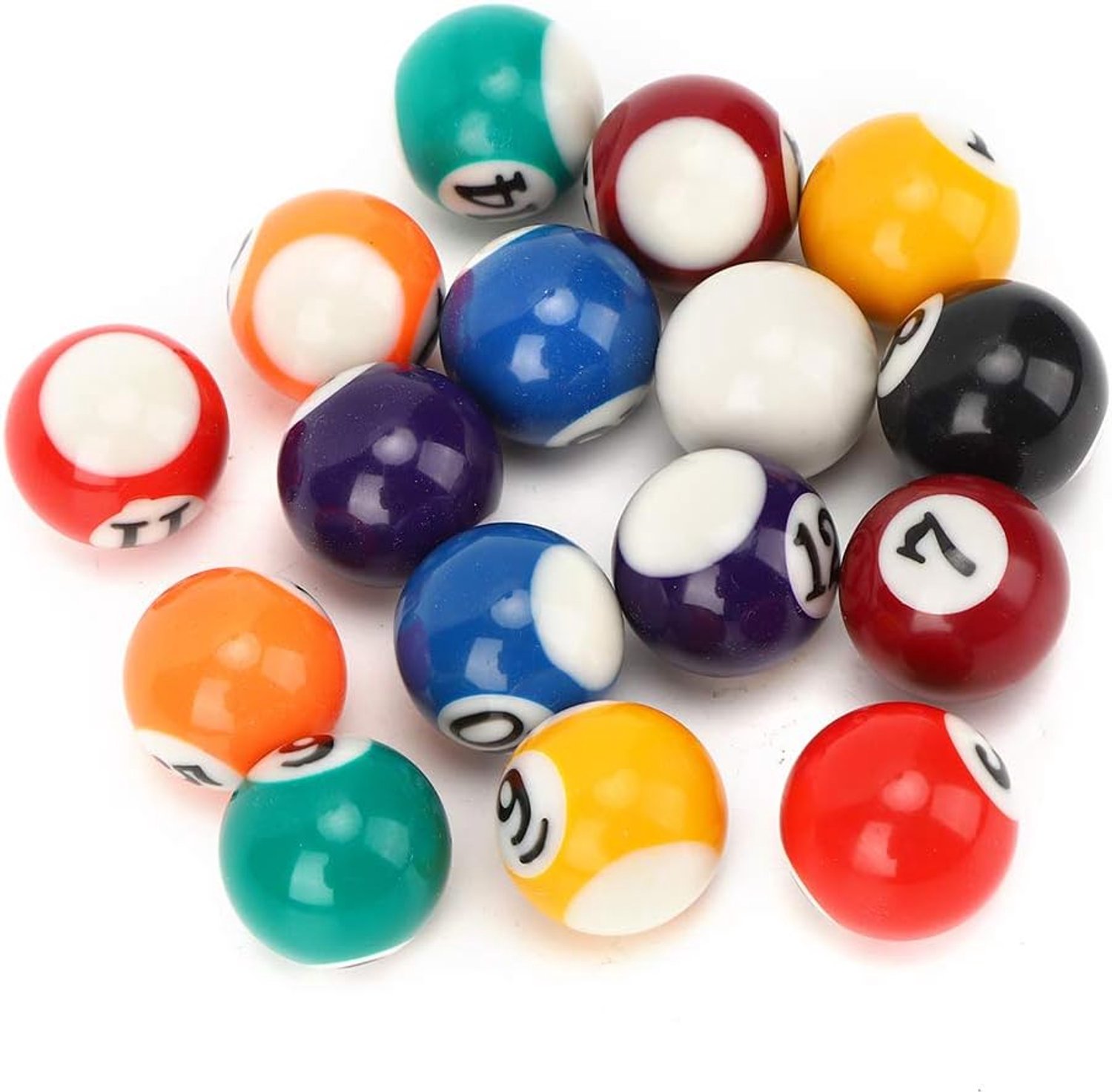 Mini Hars Biljartballen Milieuvriendelijke Kids Biljartbal Speelgoed 16 Stuks 2.5cm Pooltafel Biljart Training Cue Balls Biljartbenodigdheden