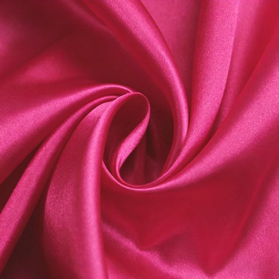 Satijnen stof per meter van polyester 150 x 200 cm, satijnen stof rozerood glanzende en zijdeachtige voering als modestof, decoratieve stof,