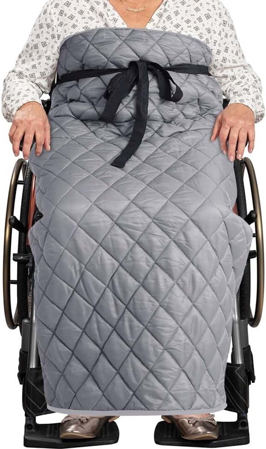 Rolling Stone Dekentje 120 x 116 cm - Winter Winddichte Dekens voor Rolstoelgebruikers, Drie-laags Dikke Pluche Kniekussen, Universele Warme Dekens voor Comfort en Bescherming