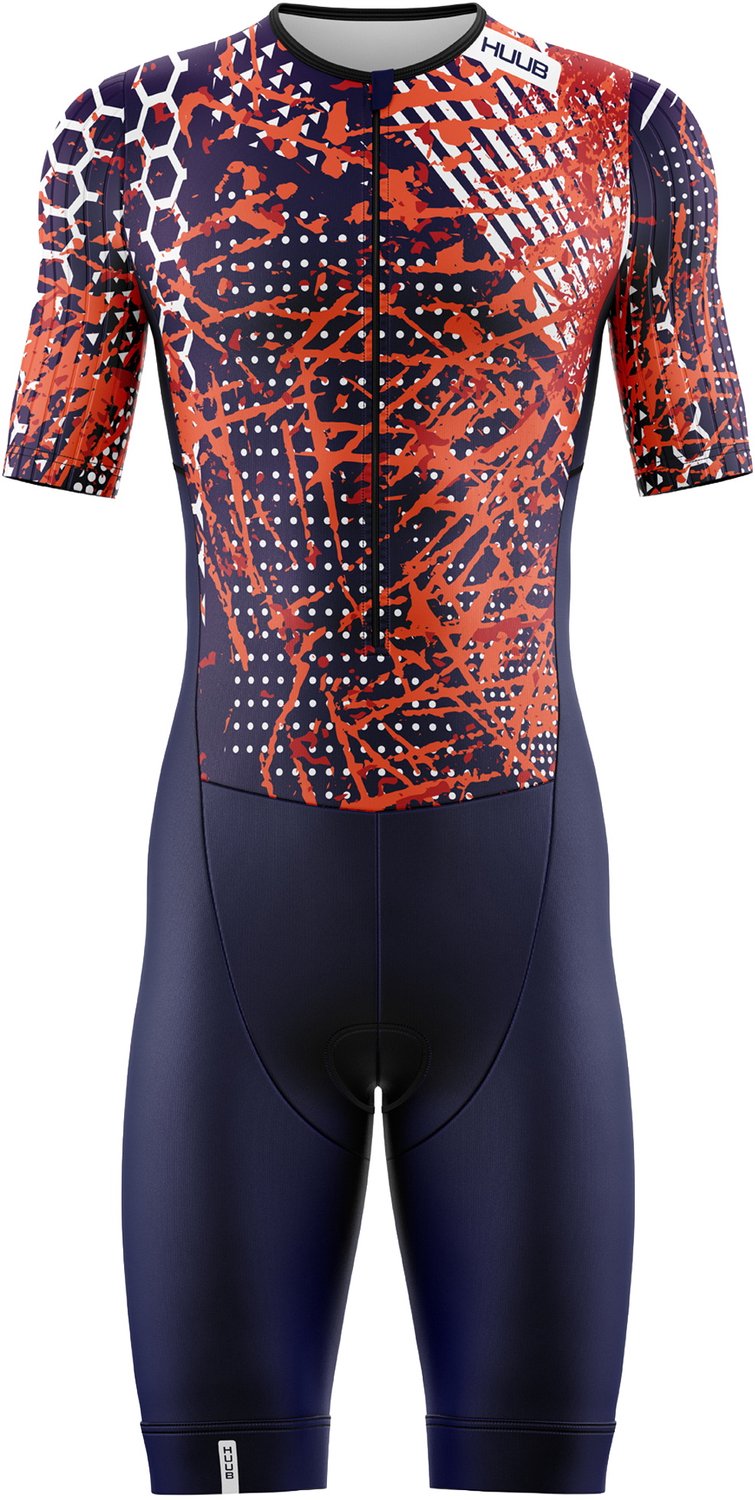 2026 HUUB Heren Collage Tri Suit - Navy / Orange