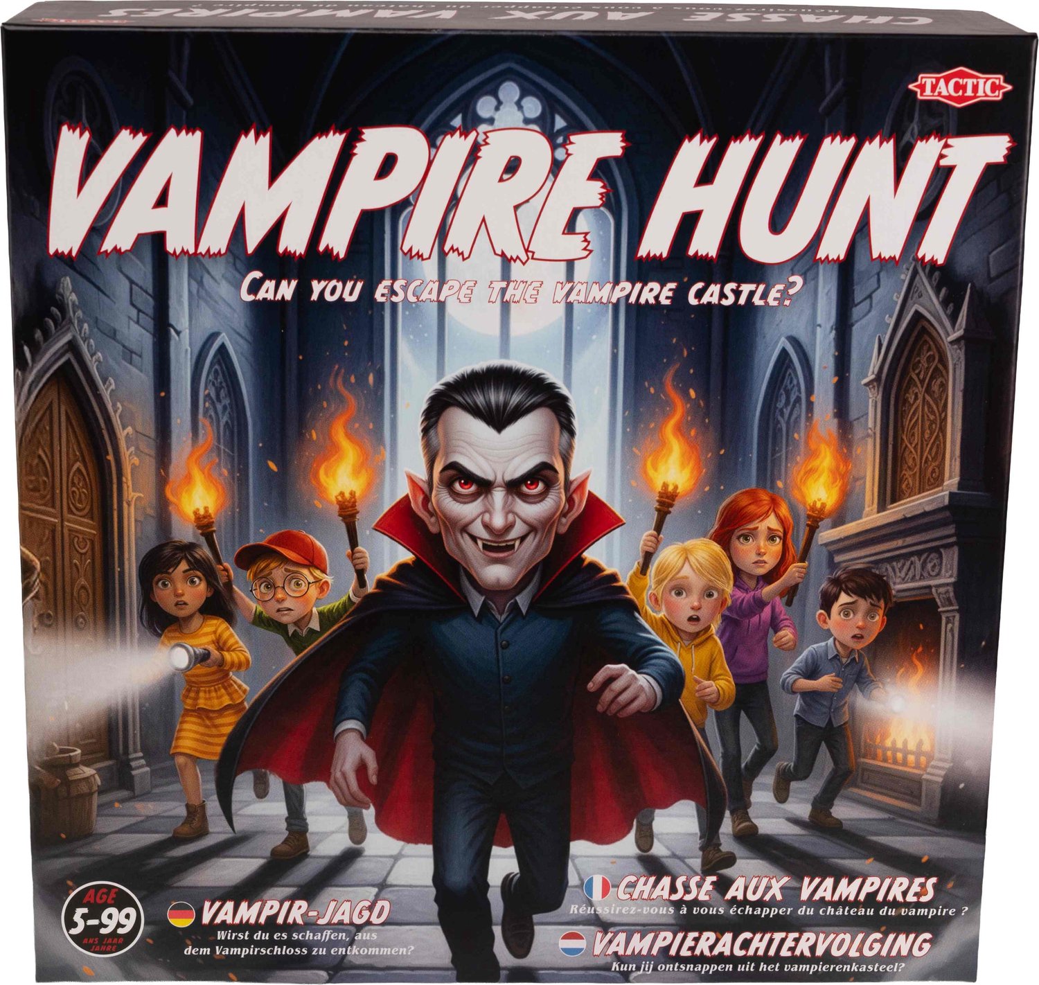 Tactic Vampire Hunt - Bordspel - Familiespel - Ontsnap uit het Kasteel van de Vampier - Strategisch Avonturenspel - Vermijd de Vampier(s) en Vind de Uitgang - Spannend Spel voor Kinderen en Families - 2 tot 6 Spelers - Vanaf 5 Jaar — afbeelding 5