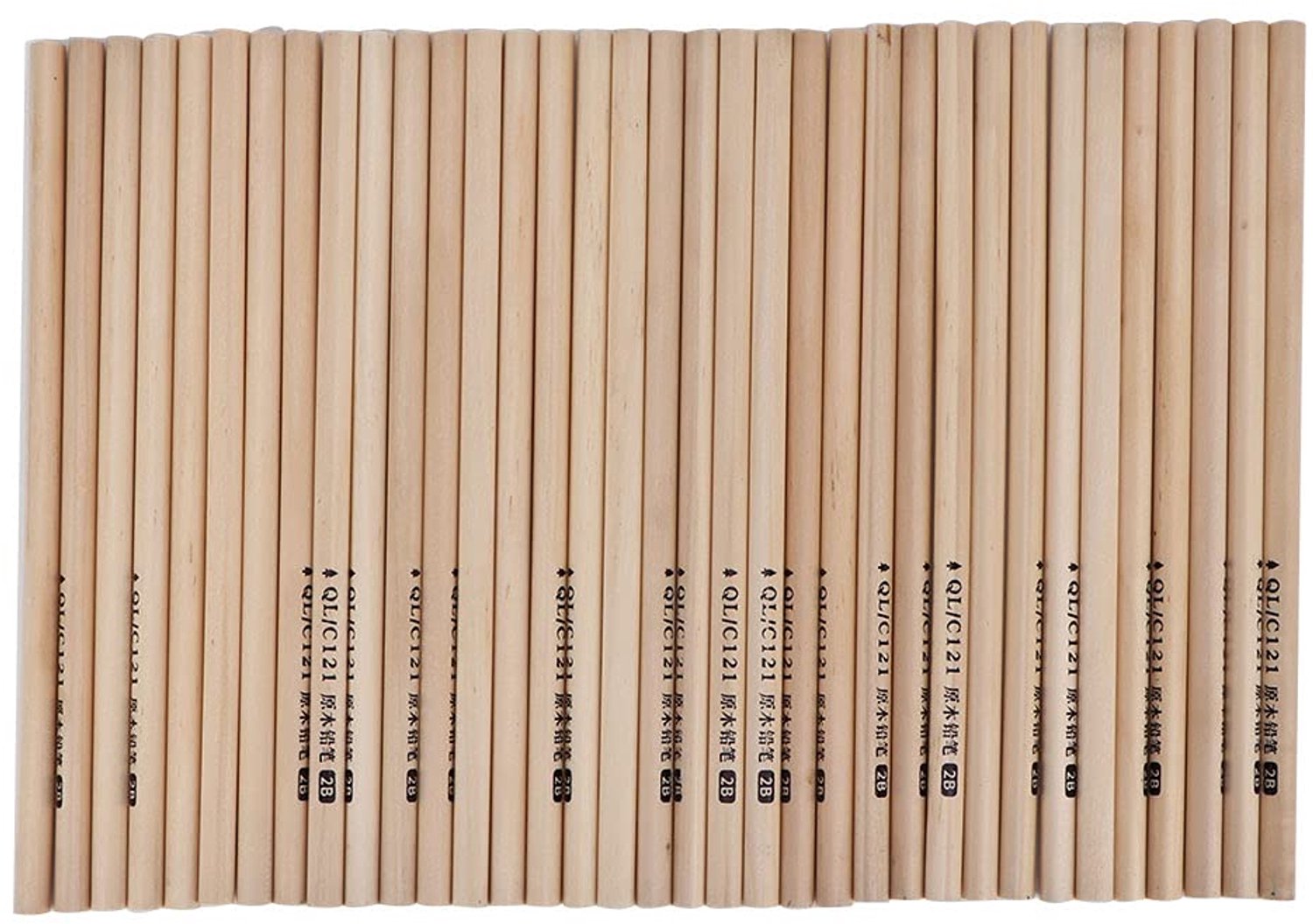 50 stuks grafietpotloden, milieubescherming houten HB 2B potlood grafiet schrijven schetspotlood set voor studenten schetsen(2B Triangular Rod)
