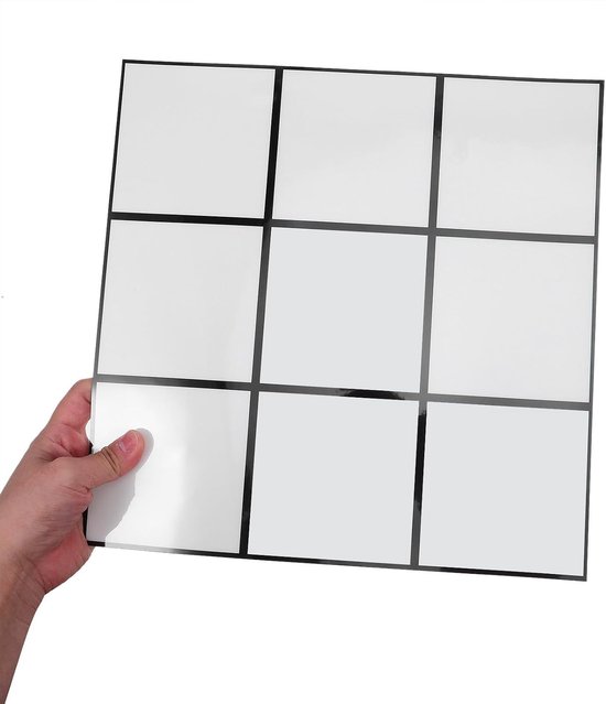 20 Stuks PVC Zelfklevende Tegelstickers Waterdichte Badkamerwandpanelen Eenvoudig Reinigen Decoratieve Wandbekleding met Ruitpatroon — afbeelding 5