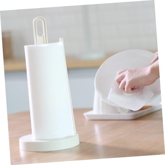 2stuks Minimalistische Roll Papier Stand Functioneel Roll Papier Opslagrek Beige Voor Keuken Badkamer Stevige Eenvoudig Schoon Te Maken Houder — afbeelding 2