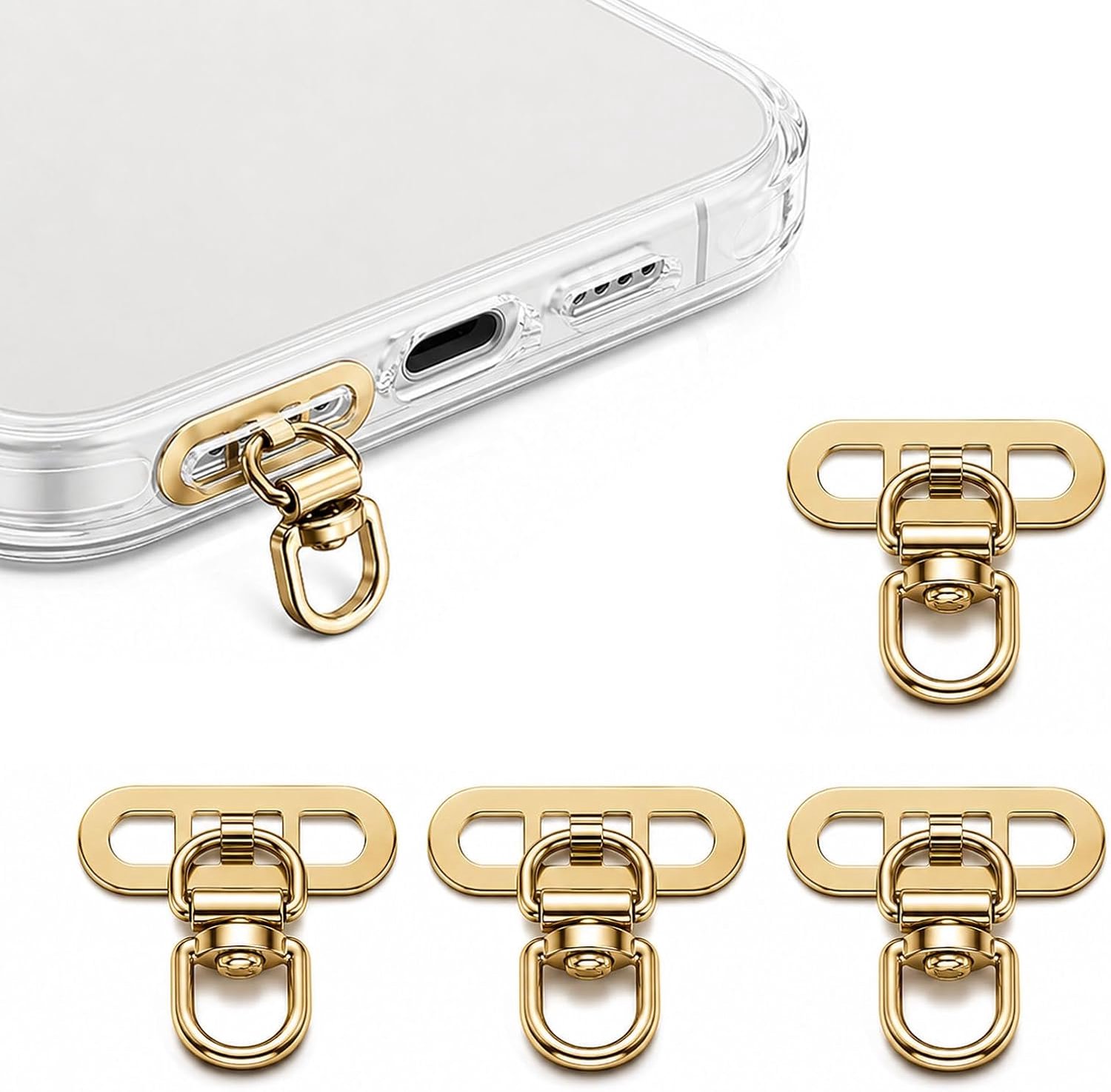 4 gouden telefoonkettinghouders om veilig op te hangen - ShopVlot