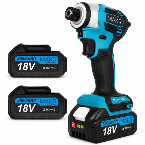 Accu Slagschroevendraaier 180Nm - 2 Accu's & Lader + Opbergkoffer
