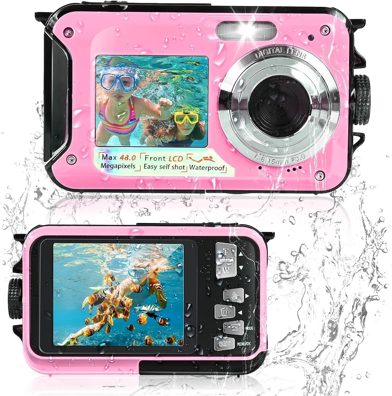 Comius Sharp Underwater Camera Snorkeling 10ft 3MP Photo FHD Video Digital Camera Waterproof with 32G Memory Card for - ShopVlot