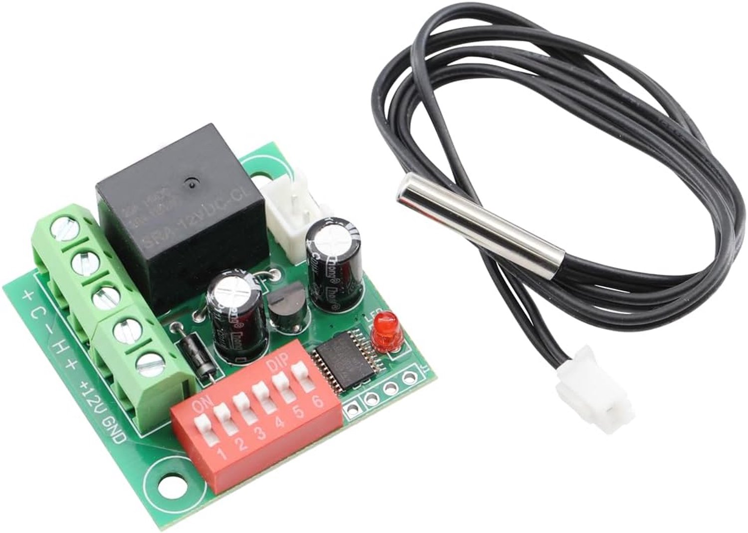 W1701 DC Temperature Controller 12V High Precision Digital Thermostat Adjustable Thermostat Temperature Switch Heating - ShopVlot