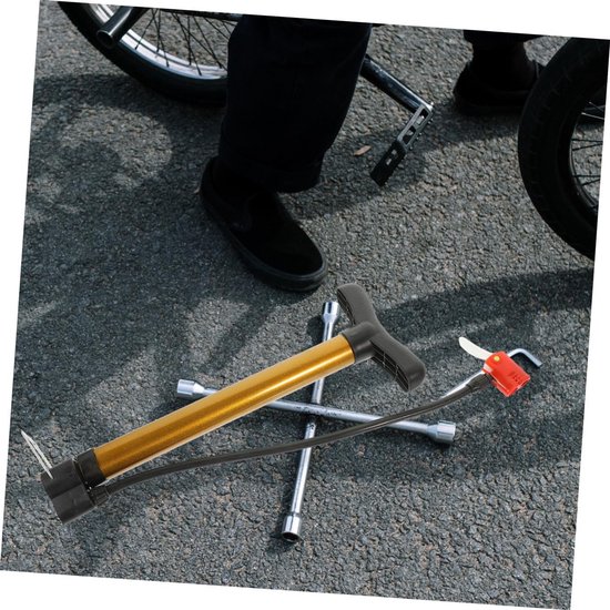 4 Stuks Draagbare Luchtpomp Gelegeerde Elektrische Motorfiets Handpomp — afbeelding 5