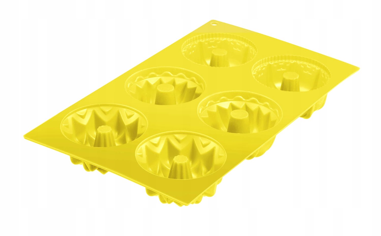Westmark Silikonvorm voor 6 Muffins Trio Geel