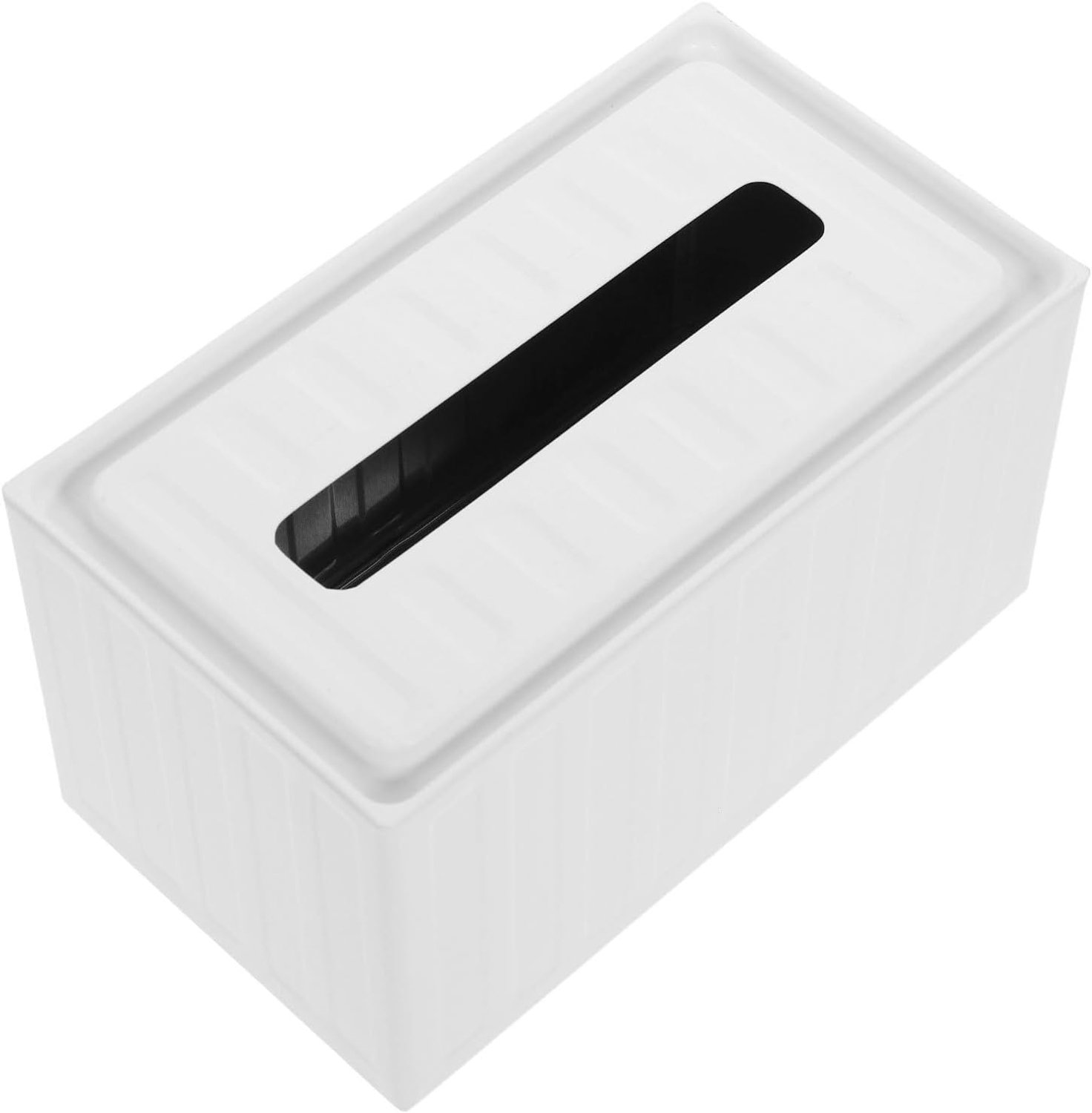 Moderne Metalen Tissuehouder Wit Industrieel Design Gezichtstissues Container Stevige Rechthoekige Ijzeren met Stapelbare Structuur voor Keuken Slaapkamer Kantoorgebruik
