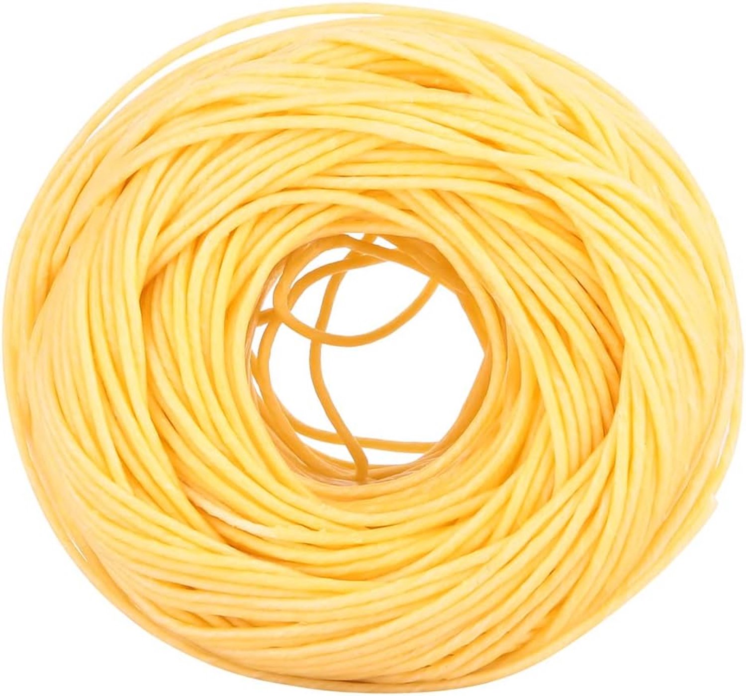2mm Fiber Wick Natuur Bijenwas Coating Kaarsenlont DIY 200 Voeten Geurkaarsenlont (Geel)