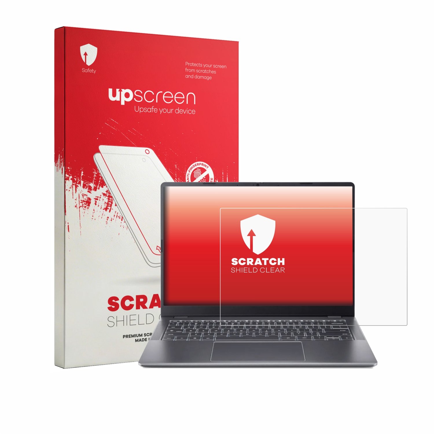 upscreen - Screenprotector voor Acer Chromebook Plus Enterprise 514 - Folie Beschermfolie transparant