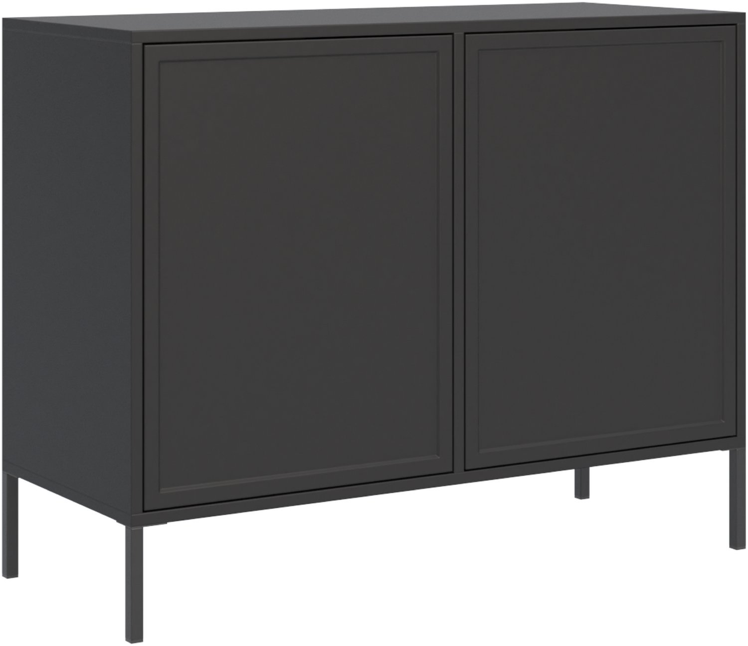 Selsey Velveto - Dressoir met 2 deuren, Zwart, 100 cm