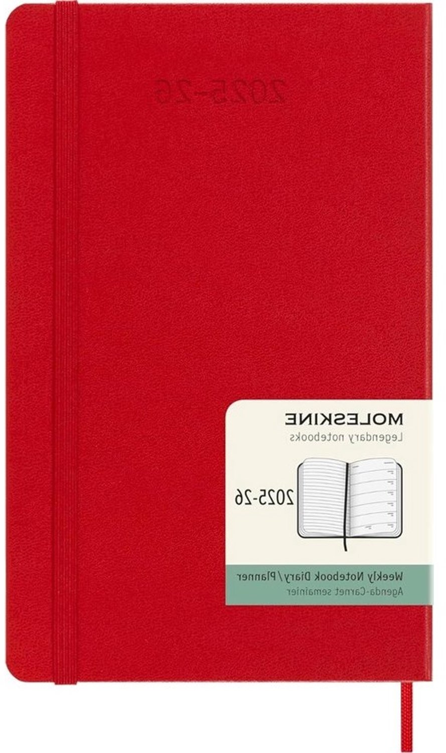 Weekkalender - 2025-2026 - Agenda - planner - Voor afspraken plannen - Overzicht voor 18 maanden - A5-formaat - Scharlakenrood