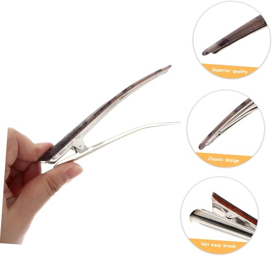 2stuks Duckbill Haarclips Sterke Grip Chic Styling Voor Haarverf Hairstyling Antislip Snelle Sectie Geschikt Voor Vrouwen Kappers — afbeelding 4
