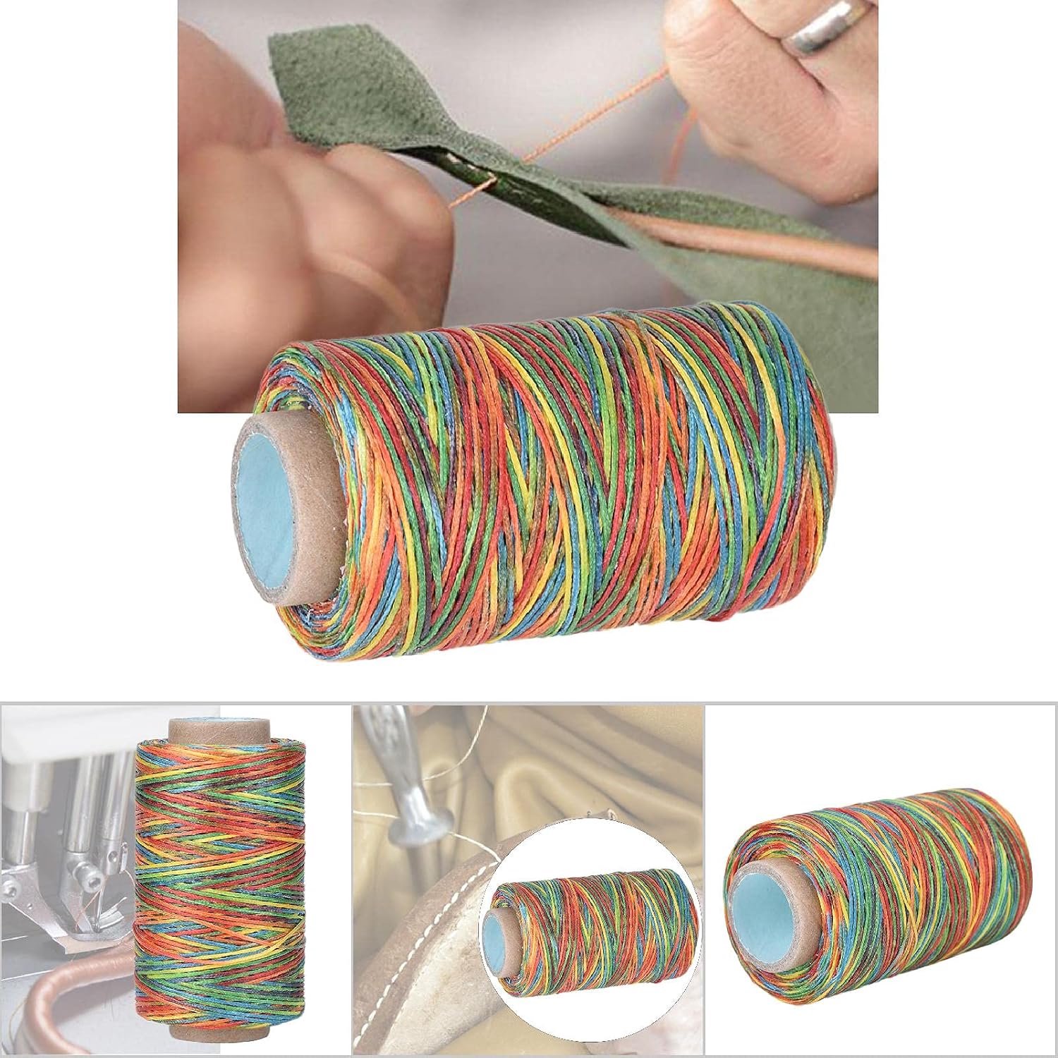 250m Gewaxte Draad voor Lederwerk Handgemaakte Naaiaccessoires (COLORFUL)