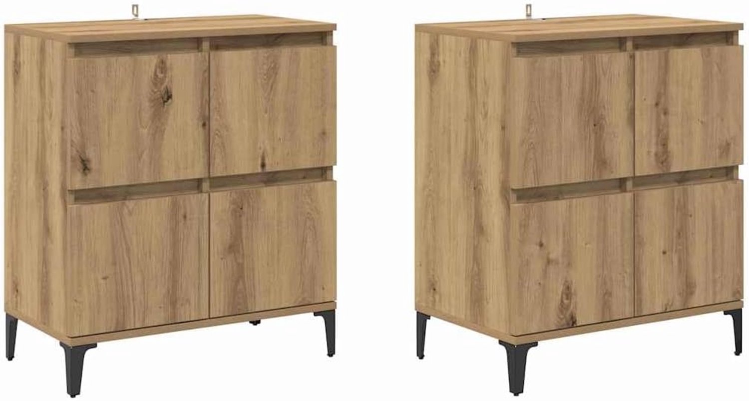 2 zijpanelen, eiken Artisan, 60 x 35 x 70 cm