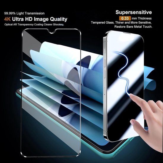 2 stuks gehard glas compatibel met OUKITEL WP62 5G schermbeschermer schokbestendig anti-kras — afbeelding 3