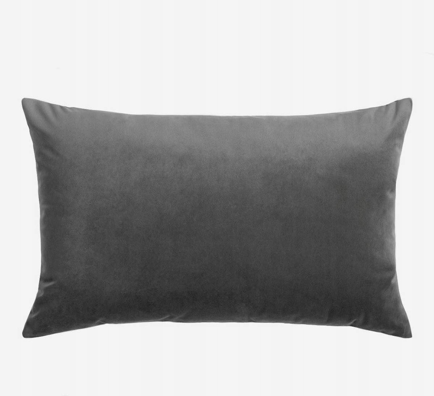 Grafietgrijze fluwelen kussensloop 65x40 cm - Elegante decoratie
