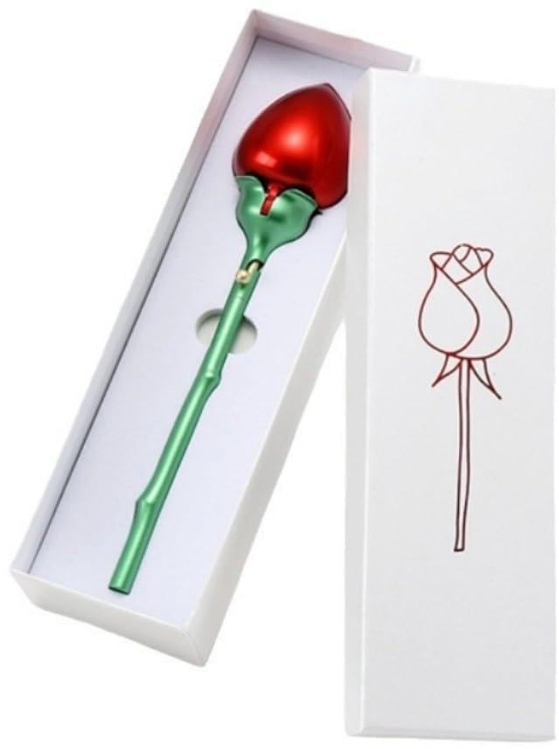 LYMYWUJIN Rose Heart Flower Blossom Ring Box, Automatische Opening Rose Sieraden Doos Lover Hanger Ring Sieraden Doos - ShopVlot
