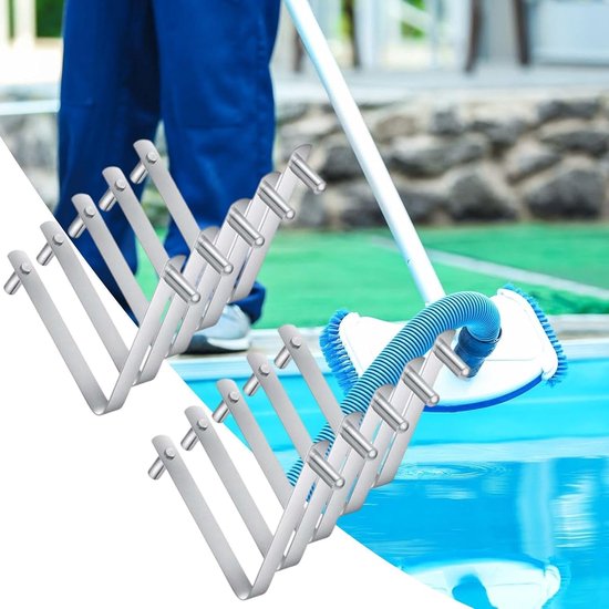 Pool Borstel Clip 10-delig Roestvrij Staal Roestvrij Staal Heavy Duty — afbeelding 3