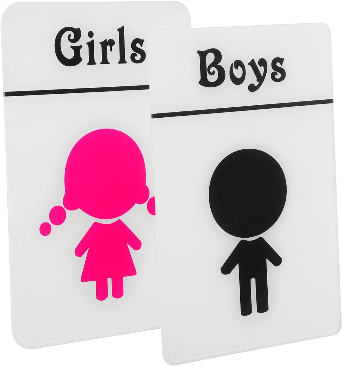 1paar Zelfklevende Deurstickers Voor Toiletten Kindvriendelijke Aanwijsborden Voor Badkamers Genderidentificatie Voor Kleuterscholen Peuterspeelzalen Kinderruimtes