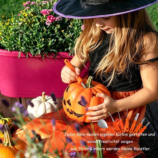 7 stuks Halloween pompoen snijset, doe-het-zelf Halloween pompoen snijset — afbeelding 5