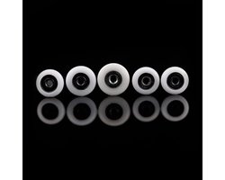 8 stuks schuifpulleys voor douchedeur en meubels - 19-27mm buitendiameter
