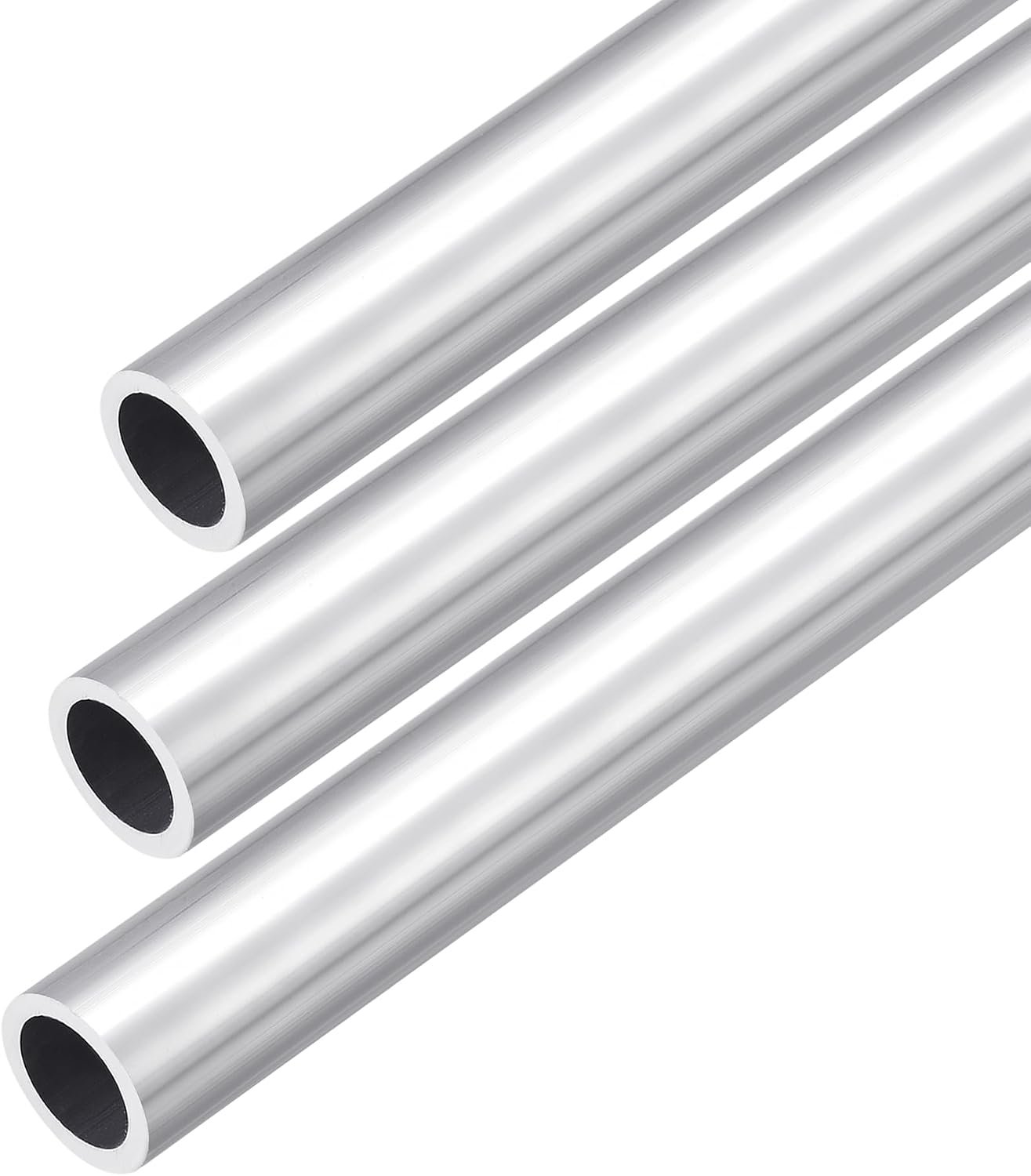DMiotech 3Pack (20mm OD x 15mm ID) 6063 Aluminum Round Tube 300mm Length Industry Metal Tubing for Machinery Frame - ShopVlot
