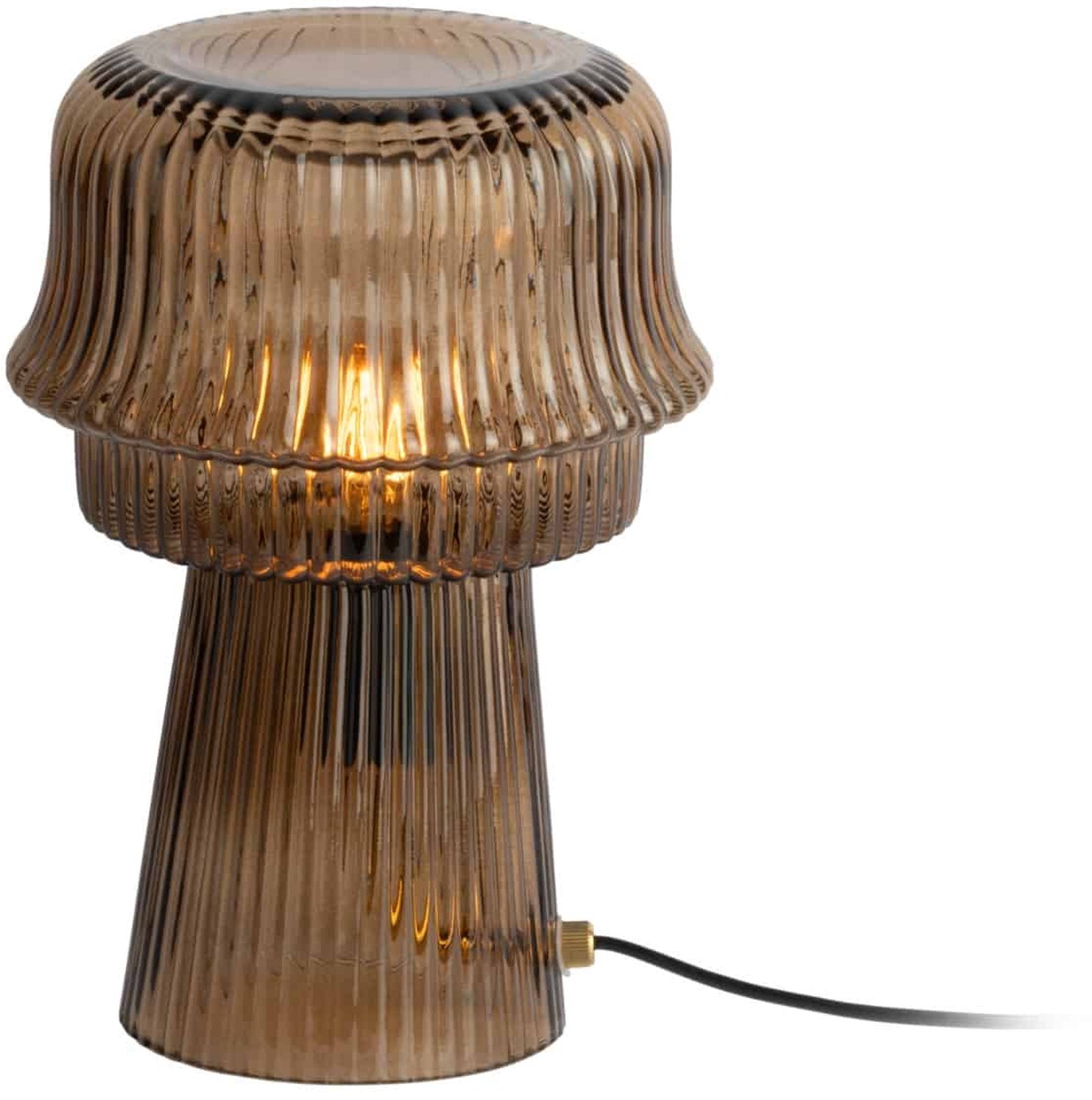 Leitmotiv Tafellamp Cadiz Corded - Chocoladebruin - 18x18x26cm - Scandinavisch