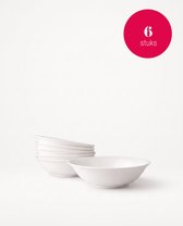 vtwonen - Ontbijtkommen - Porselein - Wit - 15 cm - Set van 6