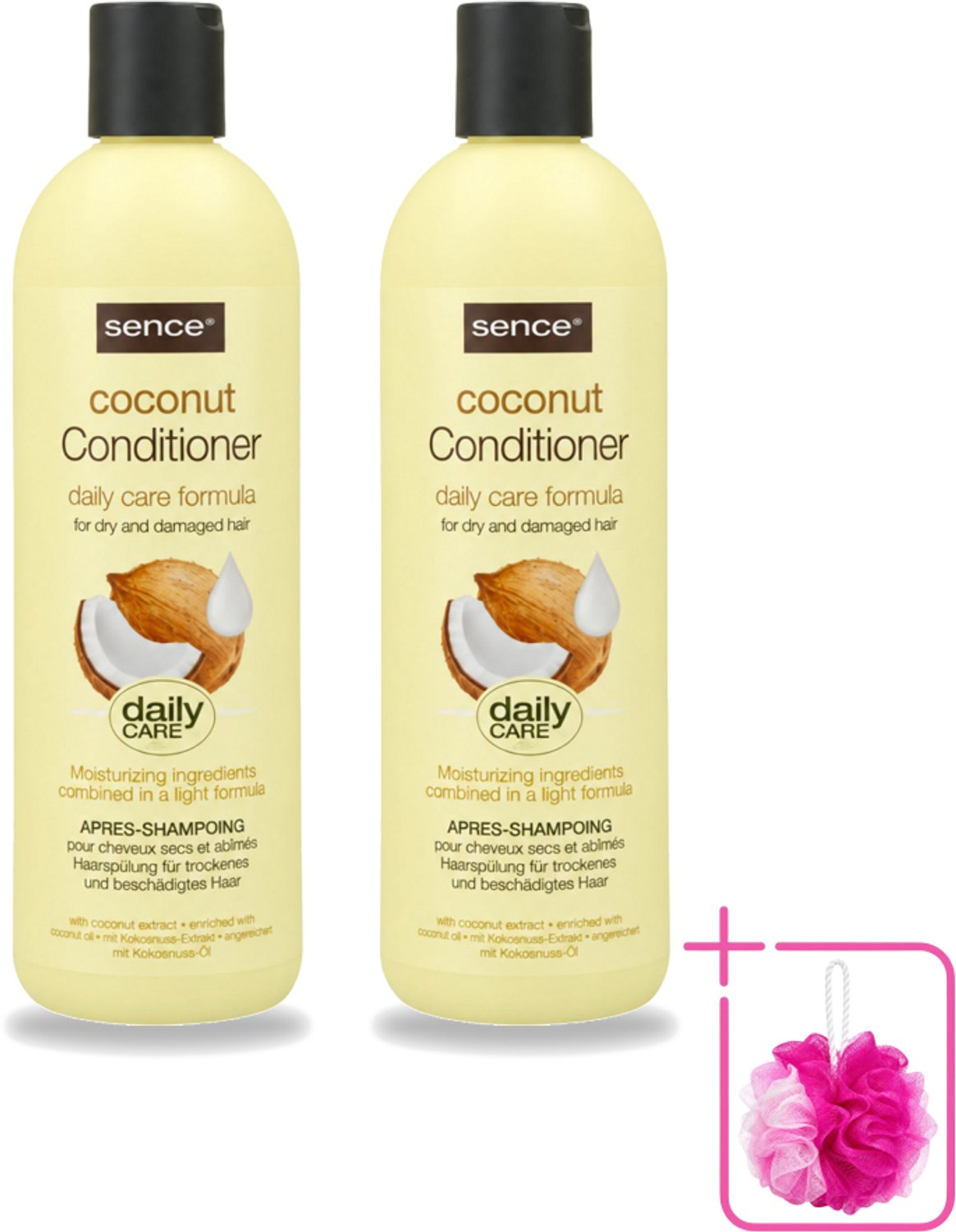 2 x Sence – Conditioner – Coconut – 400 ml - Bulkverpakking - Conditioner voor droog haar - Douchemop - Kokos conditioner