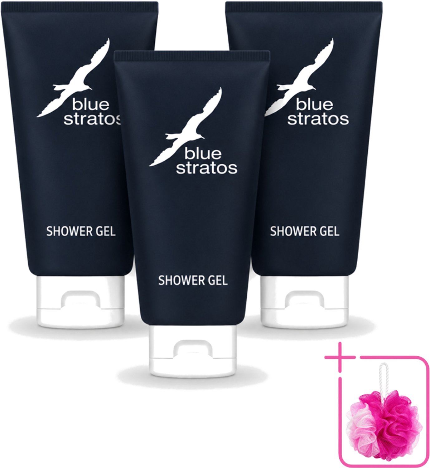 3 x Blue Stratos - Douchegel - Verfrissende Geur - 200 ml - Bulkverpakking - Douchegel - Douchemop - Frisse start