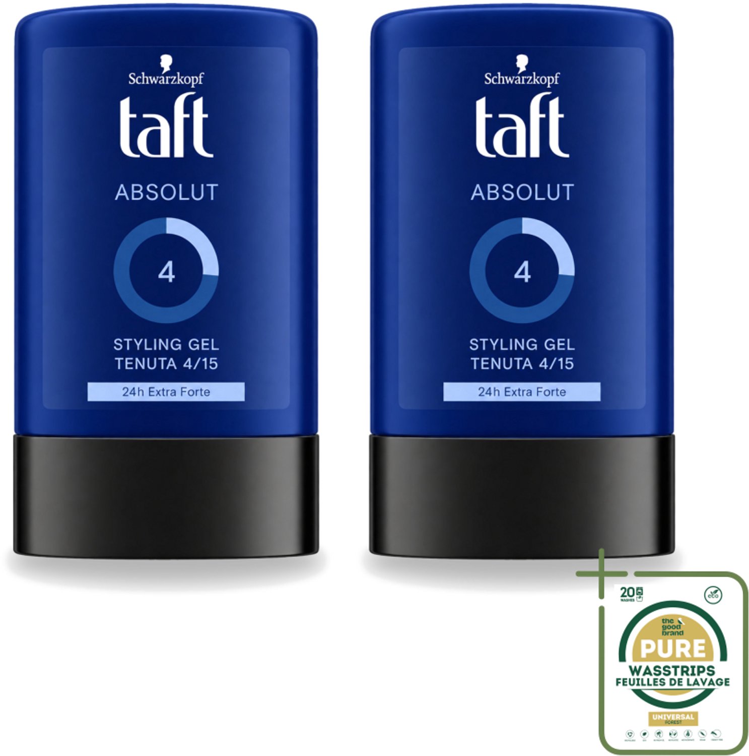 2 x Schwarzkopf - Taft - Absolut Haargel - Mannen - Langdurige Hold - 300 ml - Haargel Mannen - Langdurige Fixatie - Haargel Voor Mannen - Haargel 300 Ml - Fixatie Haar