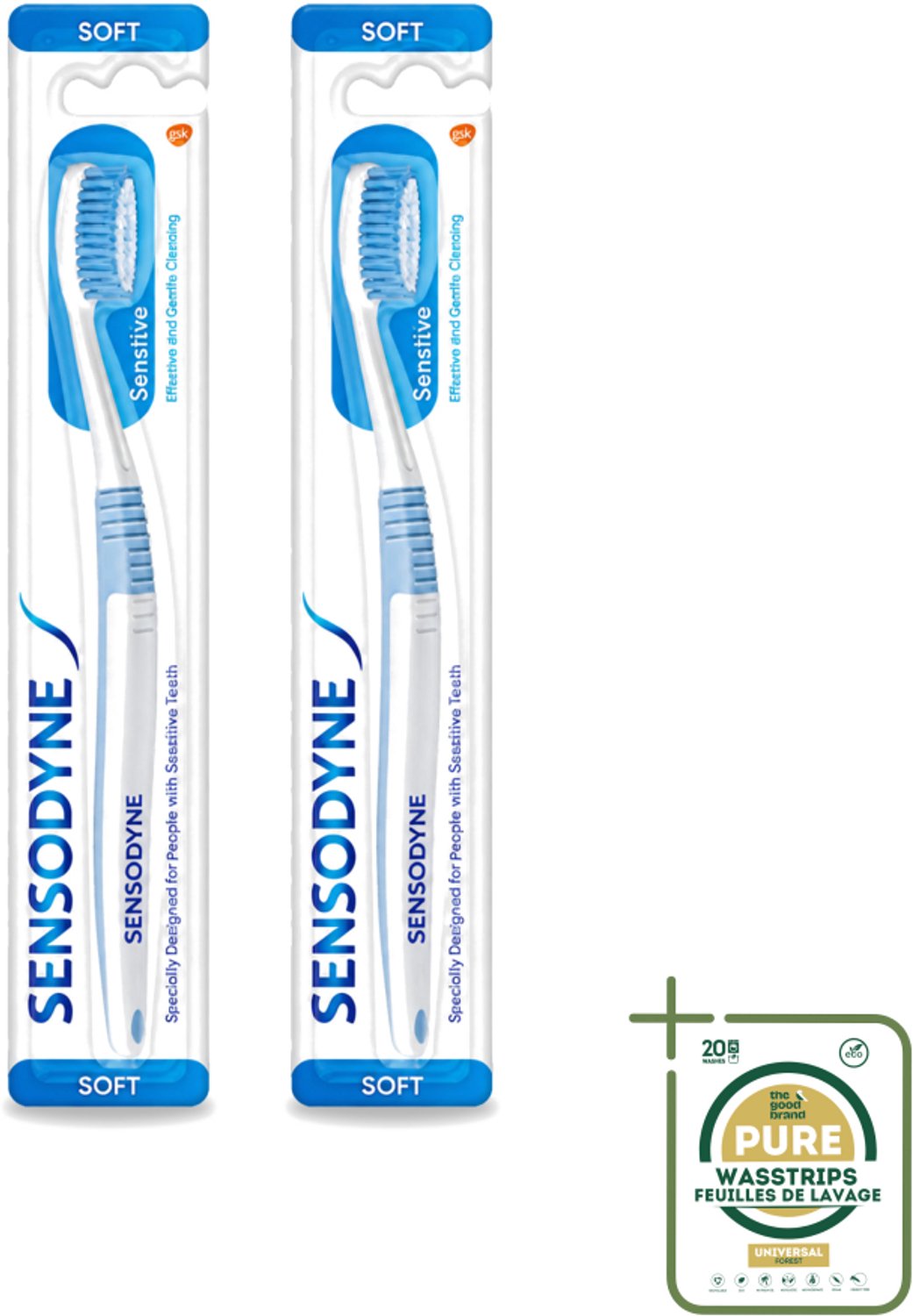 2 x Sensodyne - Tandenborstel - Soft - Voor Gevoelige Tanden - 1 Tandenborstel - Gevoelige Tanden - Tandborstel Soft - Gevoelig Tandvlees - Zachte Tandborstel - Tandenborstel Voor Gevoelige Tanden