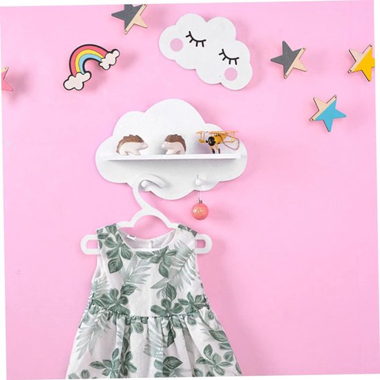 Cloud Shelf Opbergplank 2 Stuks Houten Zwevende Planken Boekenplank Voor Babykamer Keuken Badkamer Muur — afbeelding 4
