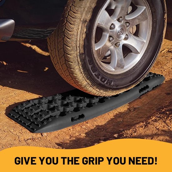 2 Stuks Zandplaten,10T Tractieplanken Offroad voor SUV en Auto,Zwart — afbeelding 4