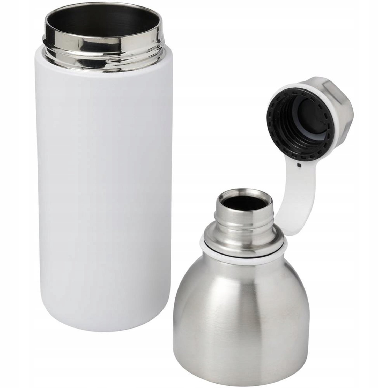 Koln 590ml RVS Bidon met Koperen Isolatie - Wit