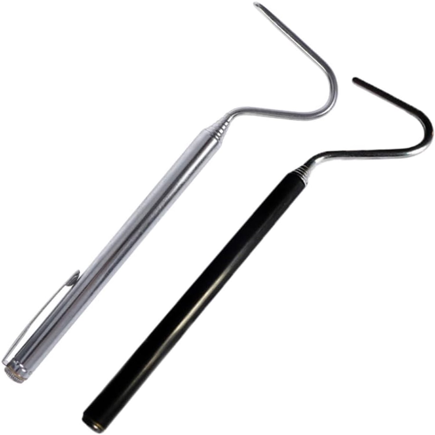 Happyyami 2stuks Verstelbare Rvs Slangengreep Met Telescopische Steel Professionele Reptielentool Zwart Zilver Vangen Van Slangen Reptielen