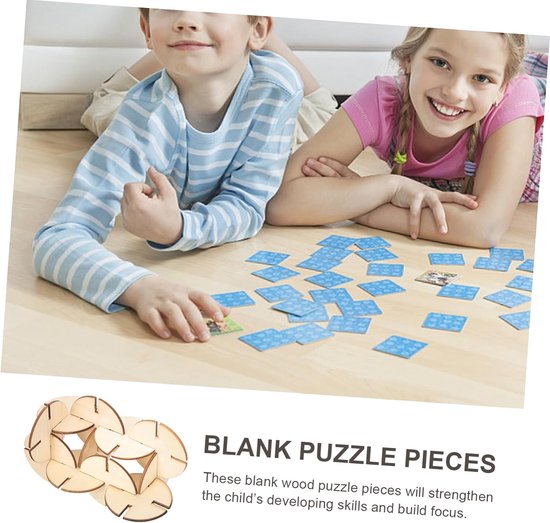 50 Stuks Lege Puzzelstukjes Voor Blokkenmarkers Cadeau Voor Familie En Vrienden — afbeelding 5