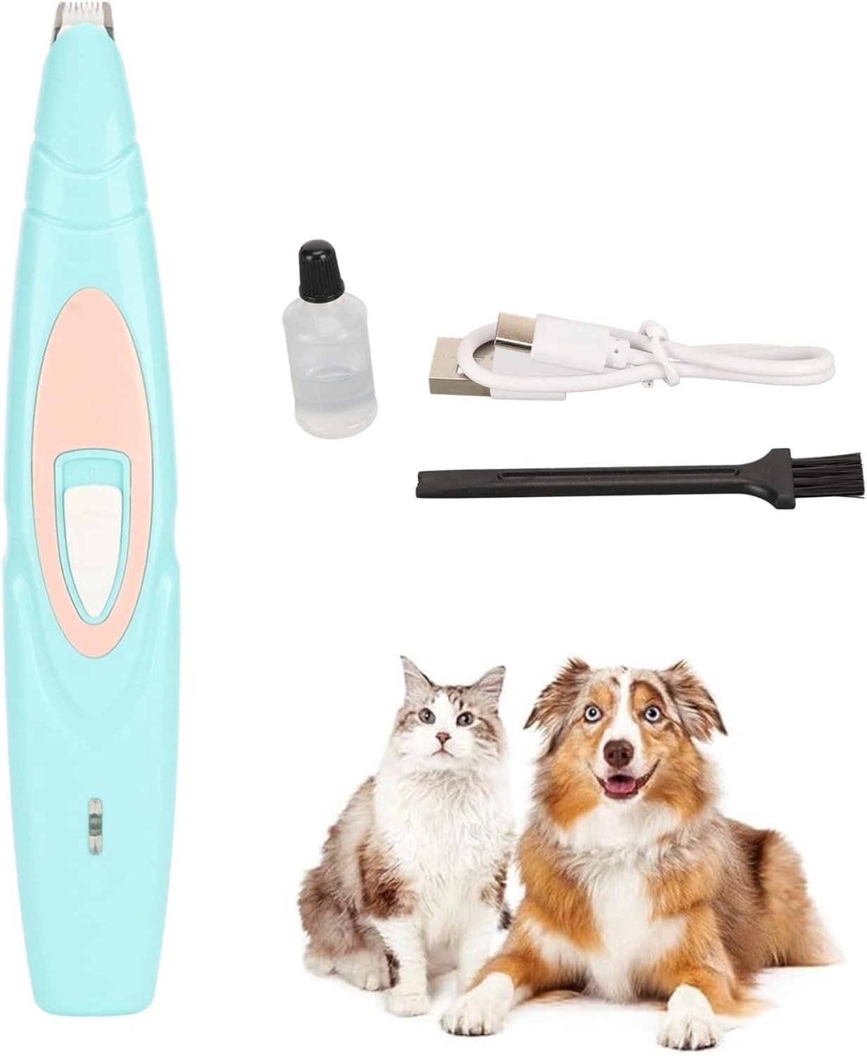 Draadloze en Geluidsarme Trimmer voor Honden en Katten, Veilig voor Pootjes, Ogen en Oren, Ideaal voor Dierenverzorging en Vachtverzorging