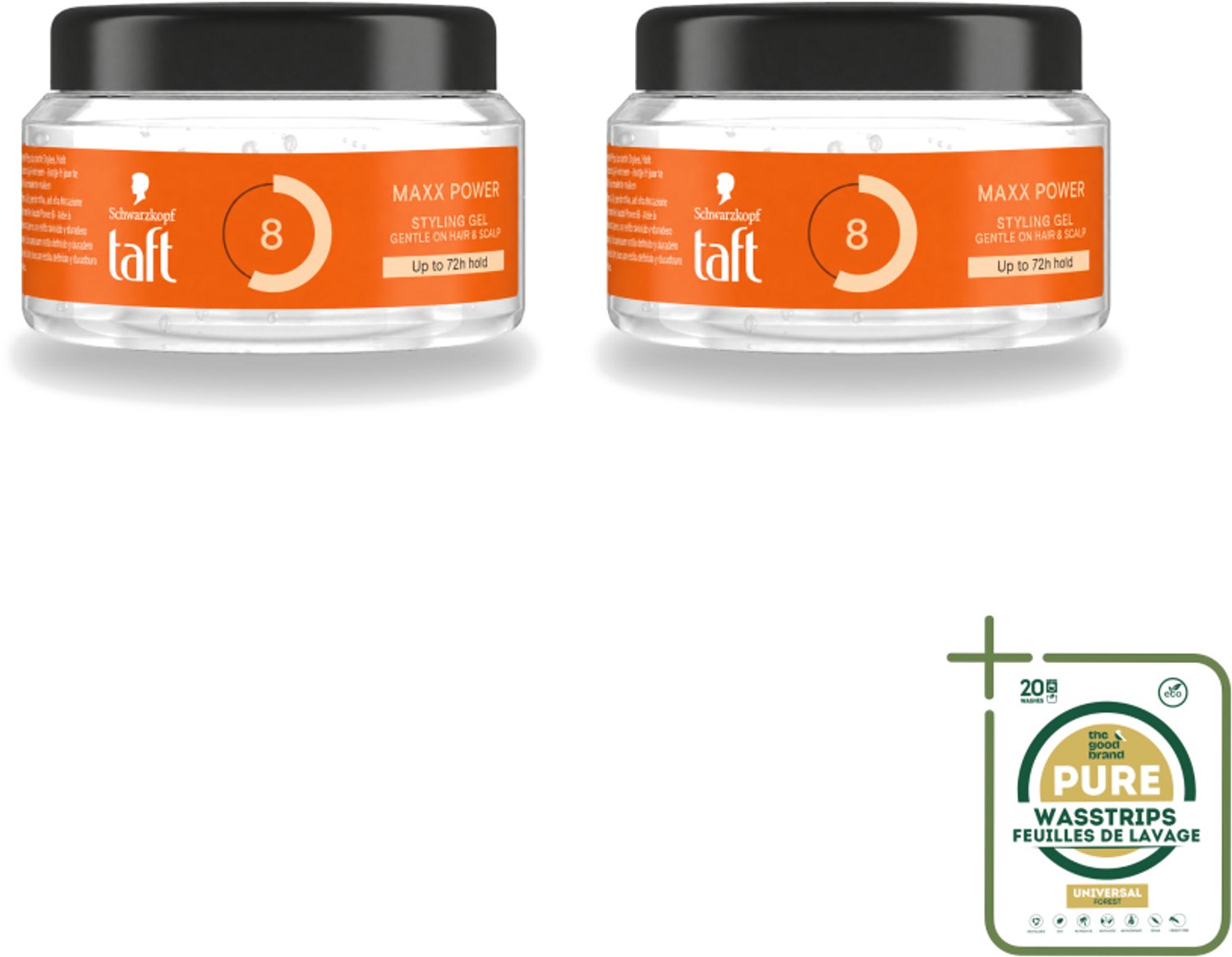 2 x Taft - Maxx Power 8 - Styling Gel - Maximale controle - 250 ml - Haargele - Styling Gel - Maximale Controle - Hold 72 Uur - Korte Haar